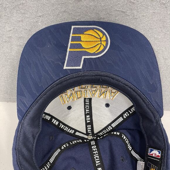 Indiana Pacers Hat Blue Adidas 2014 NBA Draft Spell Out Underbrim Snapback Cap - Picture 6 of 10